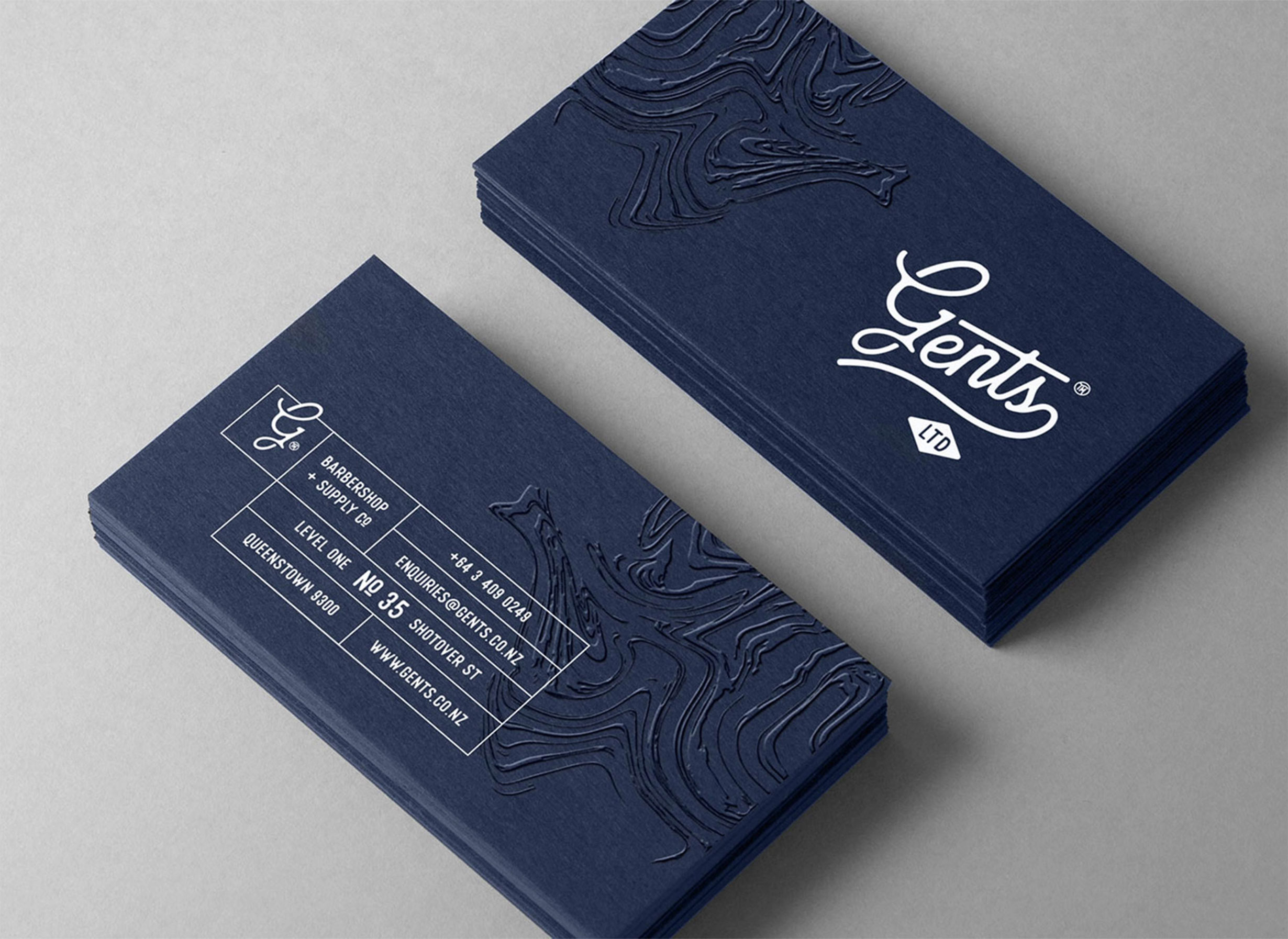 Gents Barbershop business cards