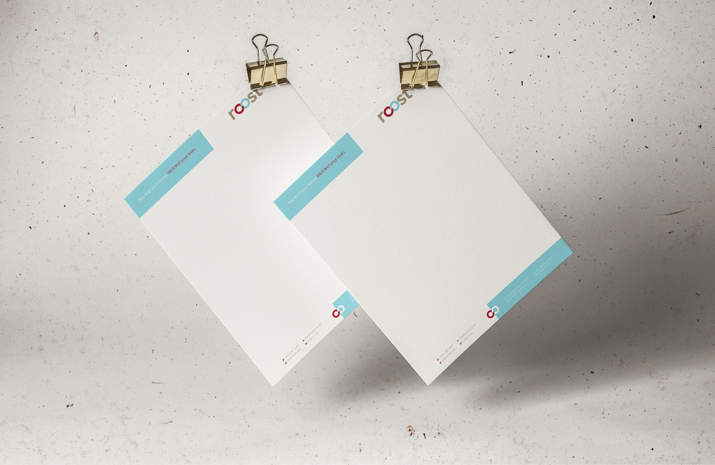 Roost NZ re-brand print collateral