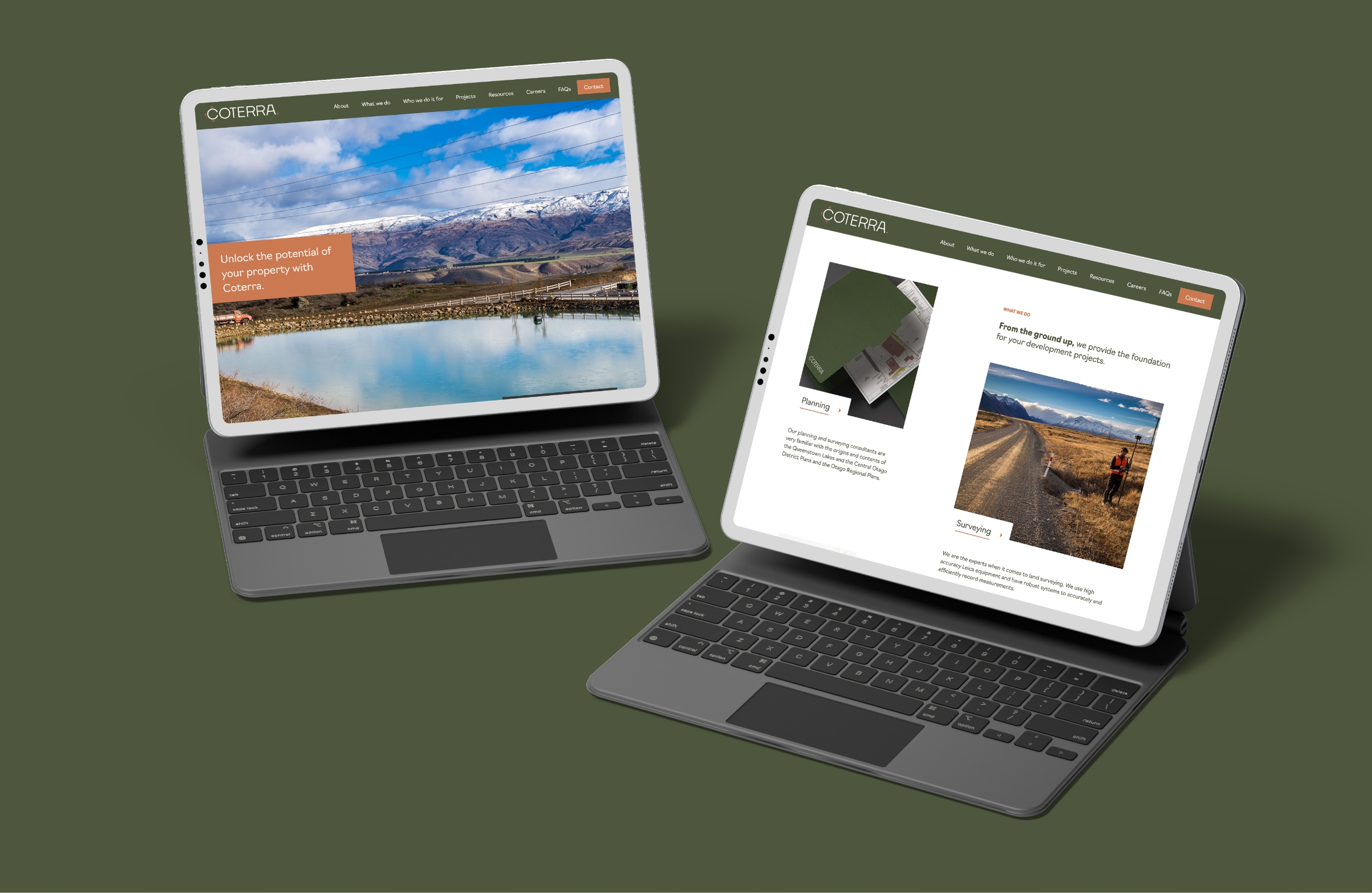 responsive design for surveyor website