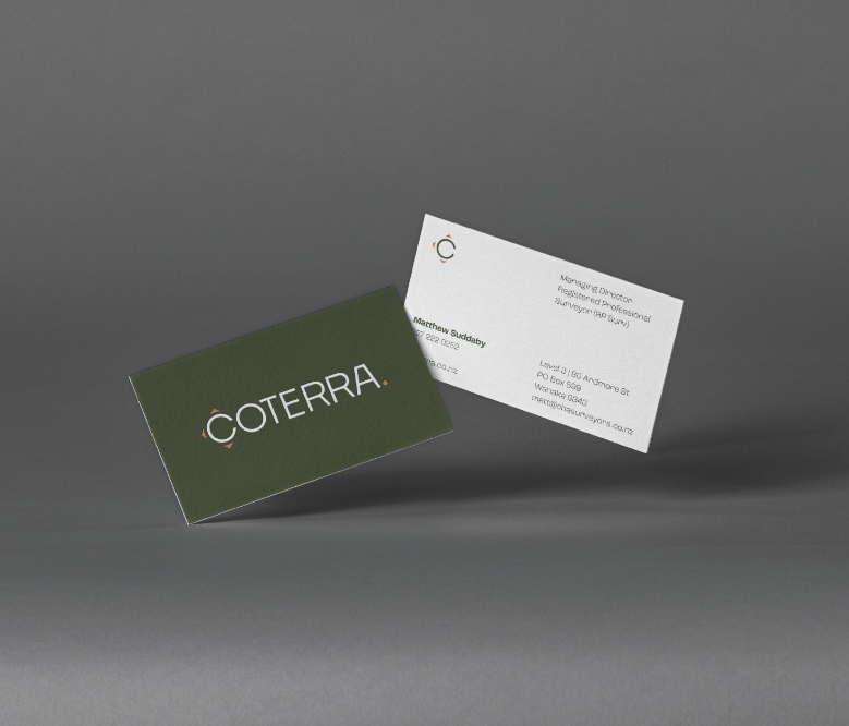 business card design for coterra